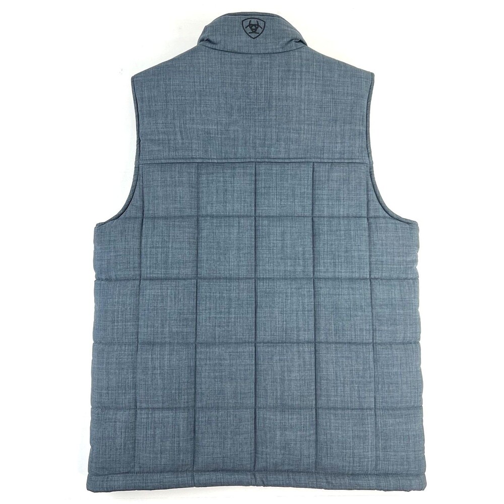 Ariat Crius Insulated Puffer Vest Slate Blue Heather Men’s Small Full Zip - Picture 4 of 10